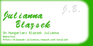 julianna blazsek business card